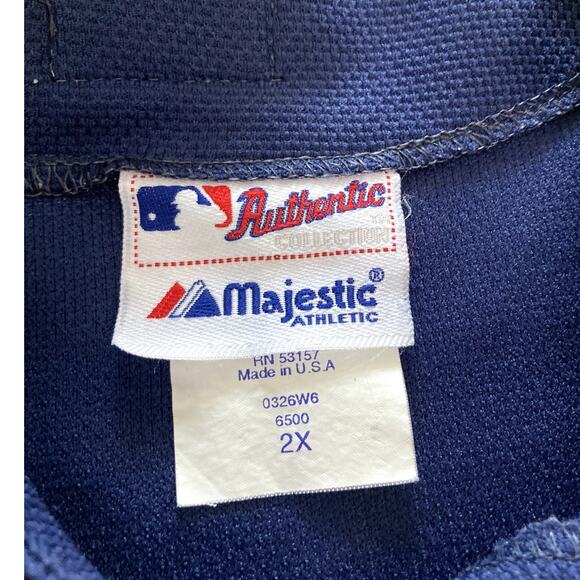 MLB Chicago Cubs Jersey Mens 2XL Major League Baseball Blue Cubbies Blank Merch - Picture 2 of 12